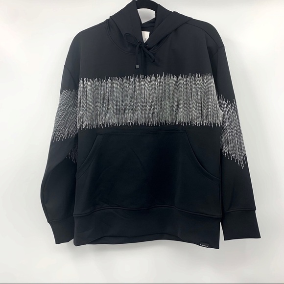 KORAL BY ILLANA KOGEL Titrate Metallic Embroidered Scuba Hoodie - Picture 7 of 10